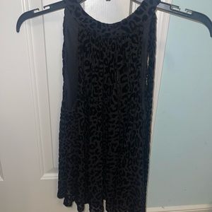 Altar’d State high neck black leopard top.